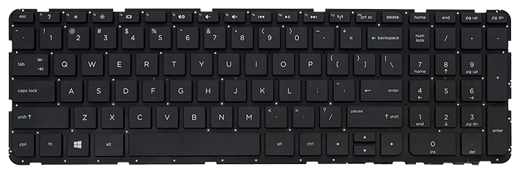 Keyboard HP COMPAQ 17-E000 (SMALL ENTER, CHICLET WITHOUT ...