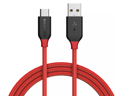 BLITZWOLF Cable USB-C 3A BW-TC5 - RED 1m