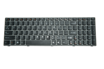 Replacement laptop keyboard IBM LENOVO Ideapad G570 G575 Z560 Z565 (SMALL ENTER, GREY, WITH FRAME)