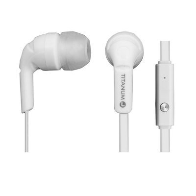 TITANUM STEREO EARPHONES WITH MICROPHONE TH109W WHITE