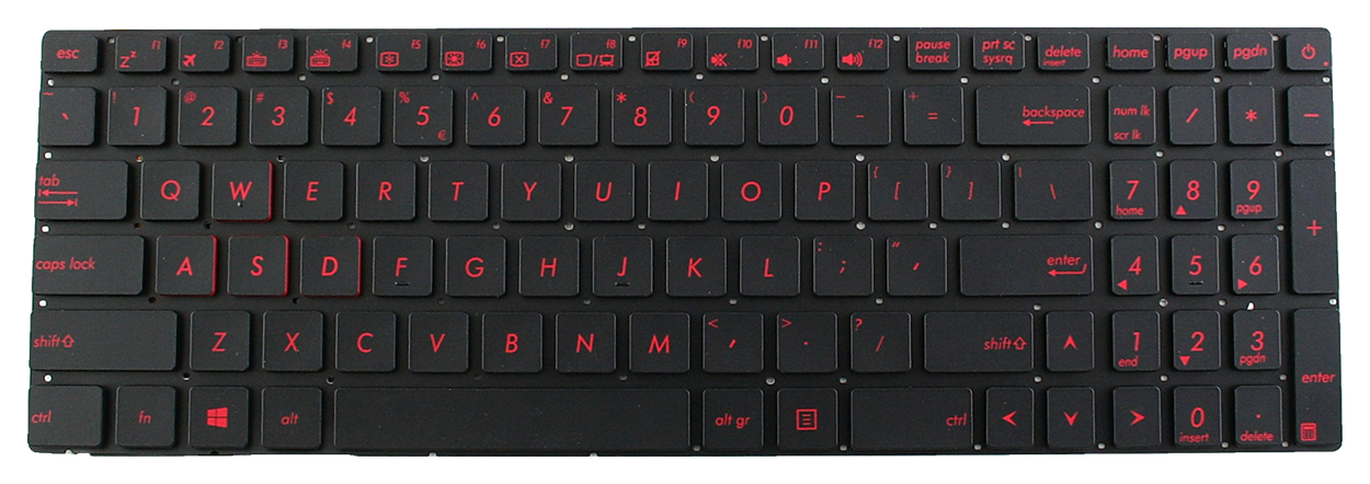 Keyboard Asus Rog Gl552jx Gl552v Gl552vl Gl552vw Keyboards Asus Laptopshoppl • Sklep Z