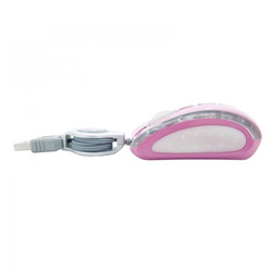 ESPERANZA CELANEO 3D WIRED OPTICAL MOUSE USB WITH RETRACTABLE CABLE PINK