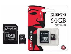  KINGSTON MicroSD Memory Card 64GB CL10