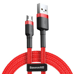 Baseus Cafule Cable Durable Nylon Braided Wire USB / micro USB QC3.0 2.4A 1M red (CAMKLF-B09)