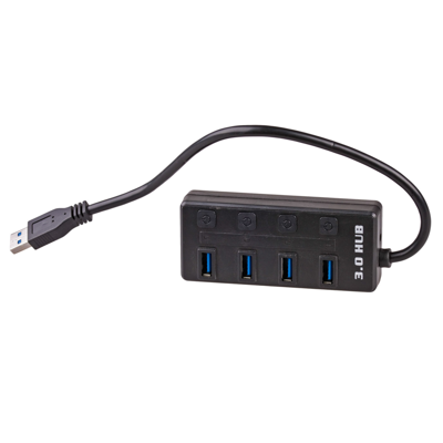 Hub USB Akyga AK-AD-33 active USB A (m) / 4x USB A (f) switches ver. 3.0 15cm