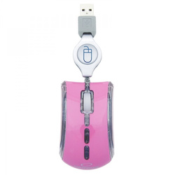 ESPERANZA CELANEO 3D WIRED OPTICAL MOUSE USB WITH RETRACTABLE CABLE PINK