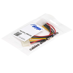 Adapter z kablem Akyga AK-CA-15 Molex (m) / 2x Molex (f) 2x 15cm