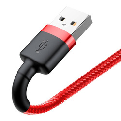 Baseus Cafule Cable Durable Nylon Braided Wire USB / Lightning QC3.0 2.4A 1M red (CALKLF-B09)