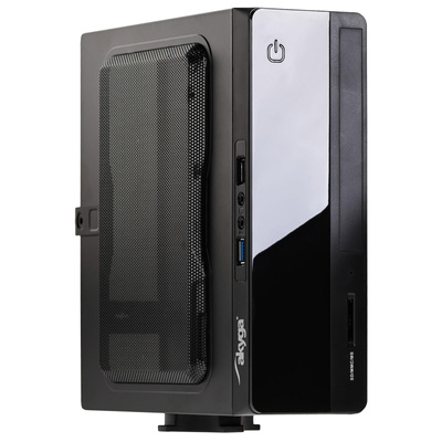 Case mini ITX Akyga AK-101-01BK 1x USB 3.0 black with PSU 150W