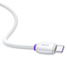 Baseus Purple Ring kabel przewód USB Typ C 40W QC3.0 10V/5A 1m biały (CATZS-02)