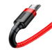 Baseus Cafule Cable Durable Nylon Braided Wire USB / micro USB QC3.0 1.5A 2M red (CAMKLF-C09)