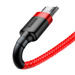 Baseus Cafule Cable Durable Nylon Braided Wire USB / micro USB QC3.0 2.4A 1M red (CAMKLF-B09)