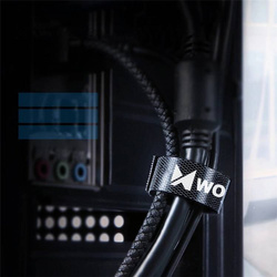 Wozinsky straps cable organizer 2 m Hook and Loop black (WVO2MBK)