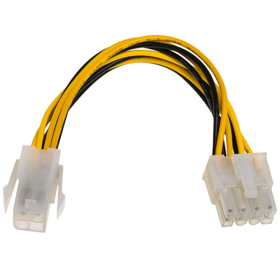 Adapter with cable Akyga AK-CA-10 P4 4 pin (f) / P8 8 pin (m) P4+4 15cm