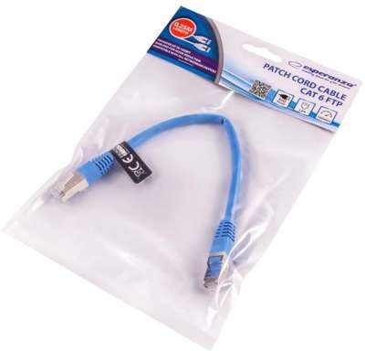 ESPERANZA PATCHCORD CABLE CAT 6 FTP 0.25M BLUE