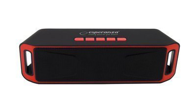 ESPERANZA Głośnik Bluetooth z radiem FM FOLK czarno/czerwony EP126KR