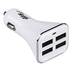 Car charger 12/24V Akyga AK-CH-09 34W 4x USB-A 5V / 6.8A white