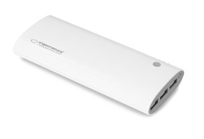 ESPERANZA Power Bank 13800mAh z wbudowaną lampką LED URANIUM biało/szary EMP115WE