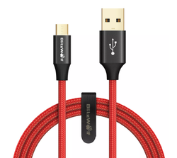 BLITZWOLF Kabel Micro USB 2.4A BW-MC7 - CZERWONY POZŁACANY 0.9m