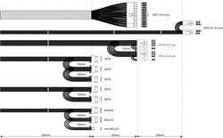 Zasilacz ATX 500W Akyga AK-P3-500 P4+4 2x PCI-E 6+2 pin 5x SATA 2x Molex PPFC FAN 12cm