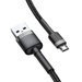 Baseus Cafule Cable Durable Nylon Braided Wire USB / micro USB QC3.0 1.5A 2M black-grey (CAMKLF-CG1)