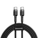 Baseus Cafule Cable Durable Nylon Braided Wire USB-C PD / USB-C PD PD2.0 60W 20V 3A QC3.0 1M black-grey (CATKLF-GG1)