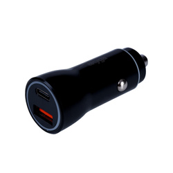 Car charger 12/24V Akyga AK-CH-16 36W USB-A + USB-C PD Quick Charge 3.0 5-12V / 1.5-3A black