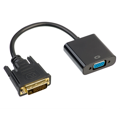 Konwerter adapter z kablem Akyga AK-AD-50 DVI 24+1 pin (m) / VGA (f) 15cm