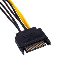 Adapter z kablem Akyga AK-CA-30 SATA (m) / PCI-E 6 pin (f) 15cm