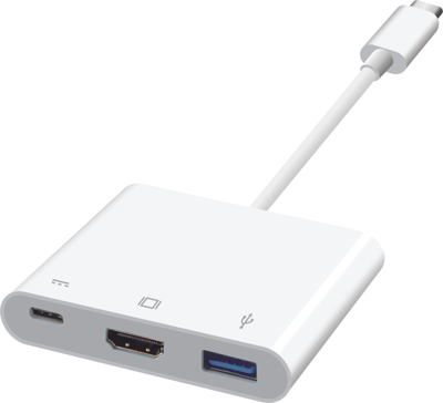 Hub USB Akyga AK-AD-57 USB type C (m) / USB 3.0 A (f) / USB type C (f) / HDMI (f) 20cm