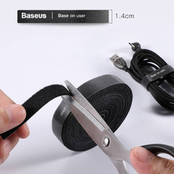 Baseus Rainbow Circle Velcro Straps to organizing cables 1m Black (ACMGT-E01)