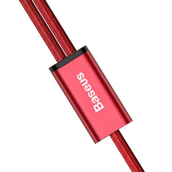 Baseus Rapid 2in1 USB cable Lightning / micro USB Cable with Nylon Braid 3A 1.2m red (CAML-SU09)