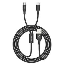 Baseus Rapid 2in1 cable USB Type C / micro USB Cable with Nylon Braid 3A 1.2m black (CAMT-ASU01)