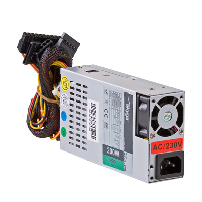 Power supply unit Flex ATX 200W Akyga AK-I1-200 1U mini ITX 20+4 P4 2x SATA 2x Molex PPFC FAN 40mm