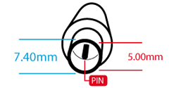 Przewód zasilający do notebooków Akyga AK-SC-02 7.4 x 5.0 mm + pin HP 1.2m