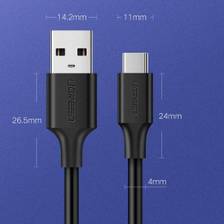 Ugreen USB - USB Type C data charging cable 480 Mbps 3 A 1 m white (US287 60121)