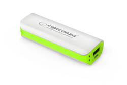 ESPERANZA Power Bank 2200mAh JOULE biało/zielony EMP103WG