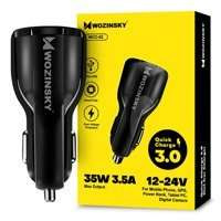 Wozinsky universal Car Charger 2x USB Quick Charge 3.0 QC3.0 3.1A black (WCC-02)