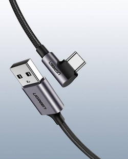 Ugreen USB - USB Type C angled cable 2m 3A gray (50942)