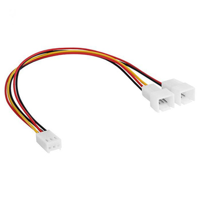 Adapter with cable Akyga AK-CA-52 3 pin (f) / 2x 3 pin (m) 2x 15cm