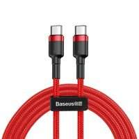 Baseus Cafule Cable Durable Nylon Braided Wire USB-C PD / USB-C PD PD2.0 60W 20V 3A QC3.0 2M red (CATKLF-H09)