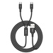 Baseus Rapid 2in1 cable USB Type C / micro USB Cable with Nylon Braid 3A 1.2m black (CAMT-ASU01)