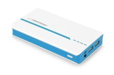 ESPERANZA Power Bank 11000mAh z latarką LED ATOM biało/niebieski EMP107WB