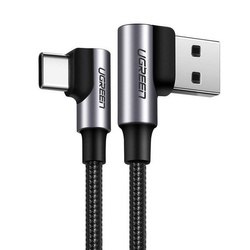 Ugreen USB - USB Typ C angled cable Quick Charge 3.0 QC3.0 3 A 0.5 m gray (US176 20855)