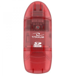 TITNAUM TA101R SDHC USB 2.0 CARD READER RED