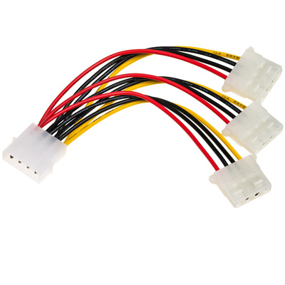 Adapter with cable Akyga AK-CA-40 Molex (m) / 3x Molex (f) 3x 15cm