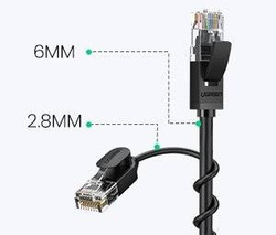 Ugreen Ethernet patchcord cable RJ45 Cat 6A UTP 1000Mbps 10 m black (70656)