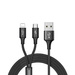 Baseus Rapid 2in1 USB cable Lightning / micro USB Cable with Nylon Braid 3A 1.2m black (CAML-SU01)