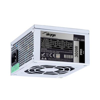 Power Supply SFX 300W Akyga AK-S1-300 P4 2x SATA 2x Molex PFC FAN 8cm