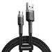 Baseus Cafule Cable wytrzymały nylonowy kabel przewód USB / micro USB QC3.0 2.4A 1M czarno-szary (CAMKLF-BG1)